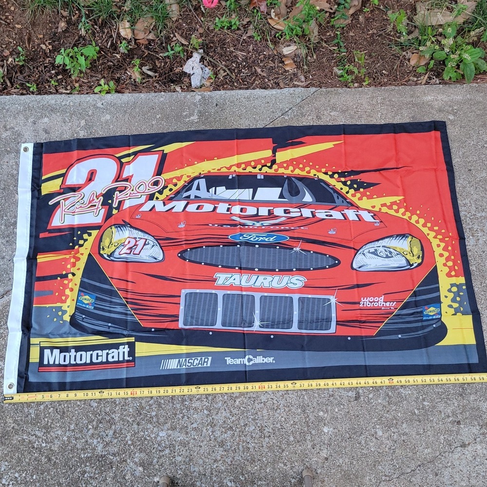 NEW Ricky Rudd #21 Nascar 3X5 ft Large Flag Motorcraft Racing Team Caliber Ford - Picture 7 of 13